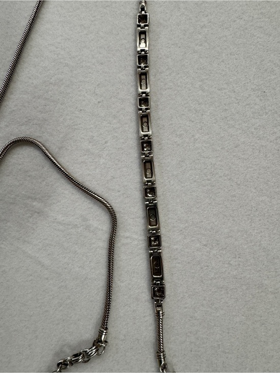 Brighton Tribeca Scrolled Bar Link Silver Plated Rare & Retired Design Chainbelt main image 5